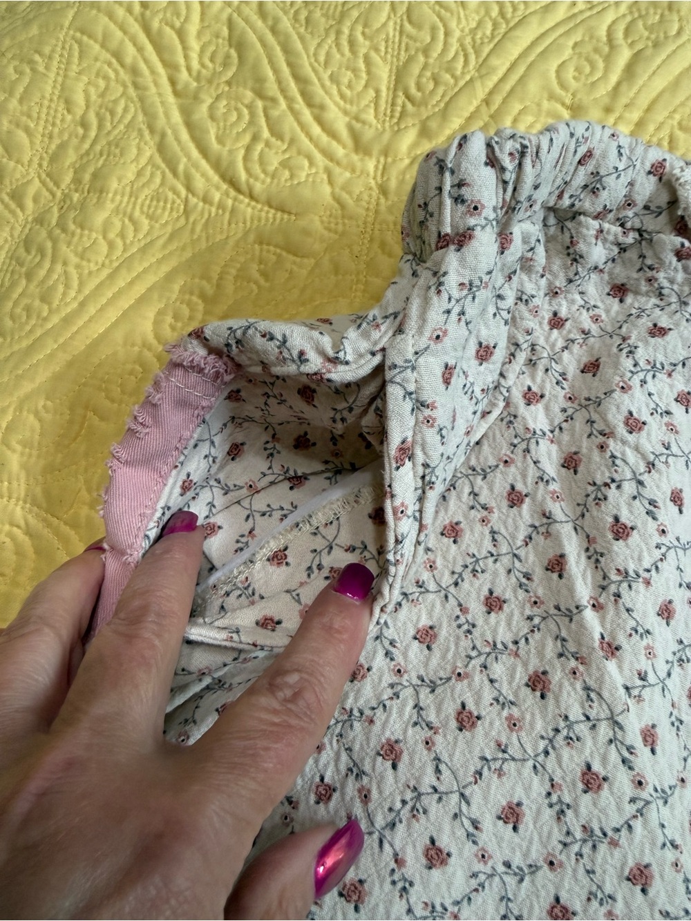 H014 New POL L 17-21 Cream Culotte Pants with Pink Patch Pockets - Picture 9 of 13